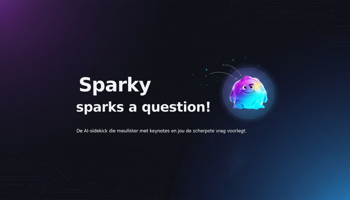 Sparkie, de AI-sidekick die tijdens een keynote meeluistert en de scherpste vraag voorlegt